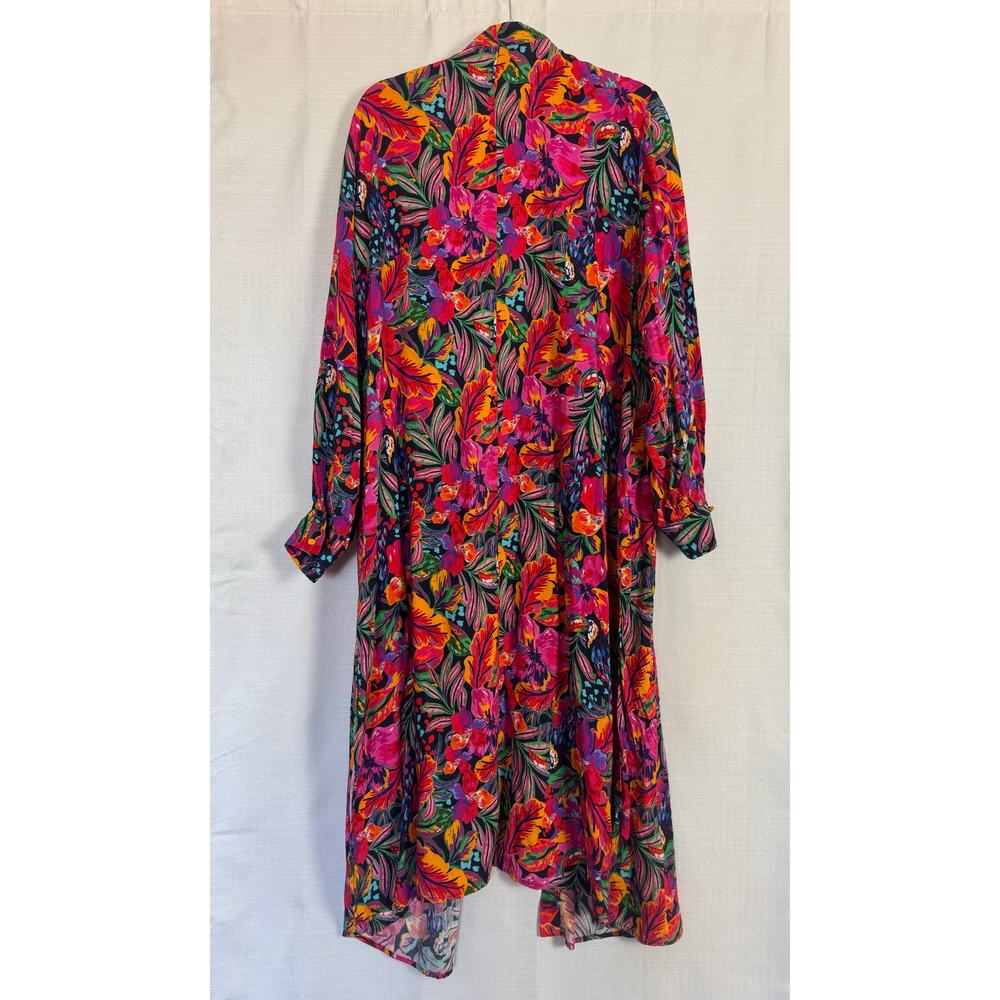Eloquii Floral Print Puff Sleeve Duster Kimono Cover Up 18/20 - Picture 8 of 8